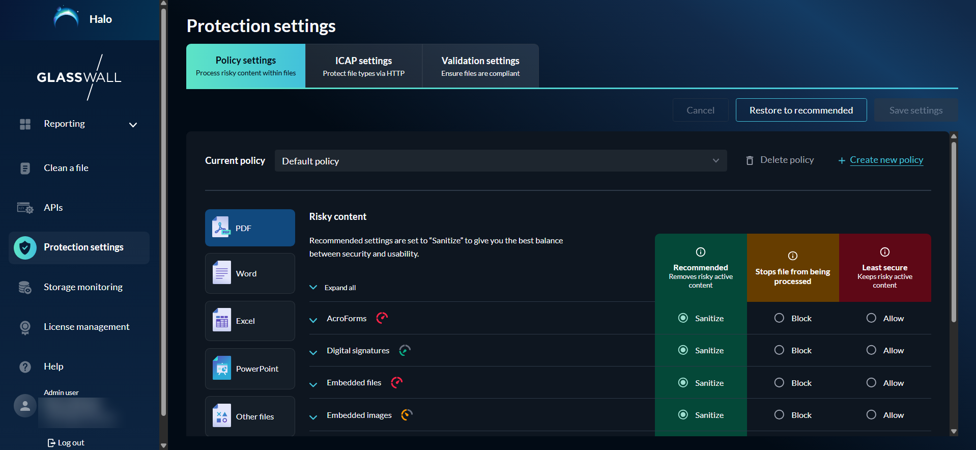 01_Protectionsettings